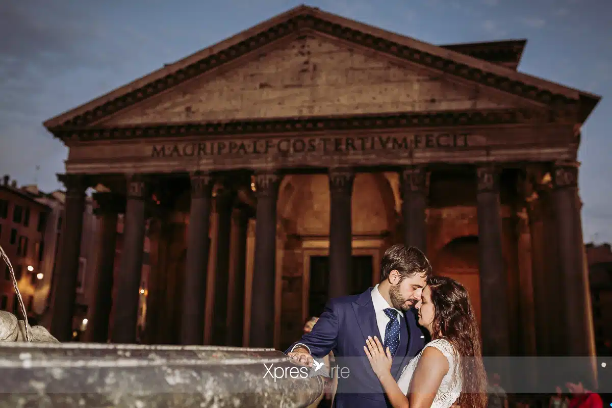 Fotos de boda en el Panteón de Agripa
