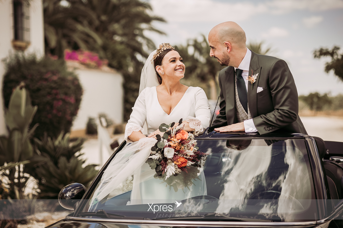 Fotos coches clasicos para boda en Sevilla